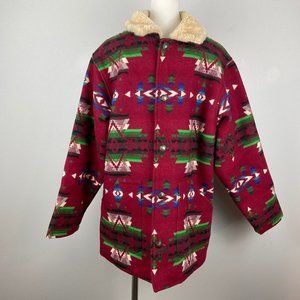 Pendleton Orvis Wool Jacket Coat Shearling Collar